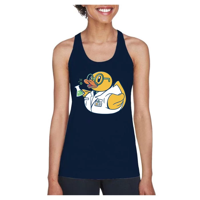 Scientist Rubber Duck Chemist Women's Racerback Tank