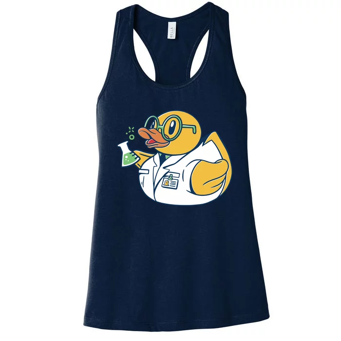 Scientist Rubber Duck Chemist Women's Racerback Tank