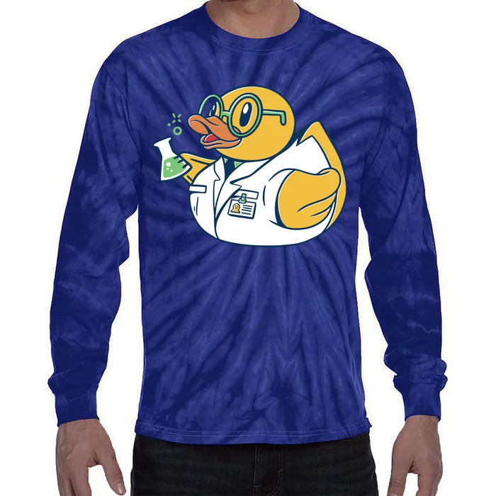 Scientist Rubber Duck Chemist Tie-Dye Long Sleeve Shirt