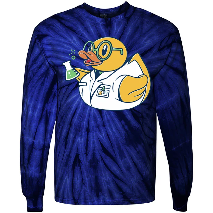 Scientist Rubber Duck Chemist Tie-Dye Long Sleeve Shirt