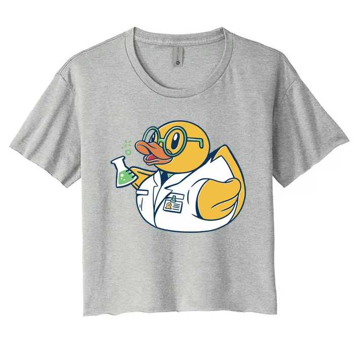 Scientist Rubber Duck Chemist Women's Crop Top Tee