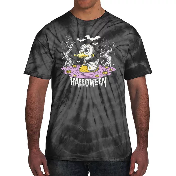 Spooky Rubber Duck Halloween Custome Cool Duckling Lover Tie-Dye T-Shirt