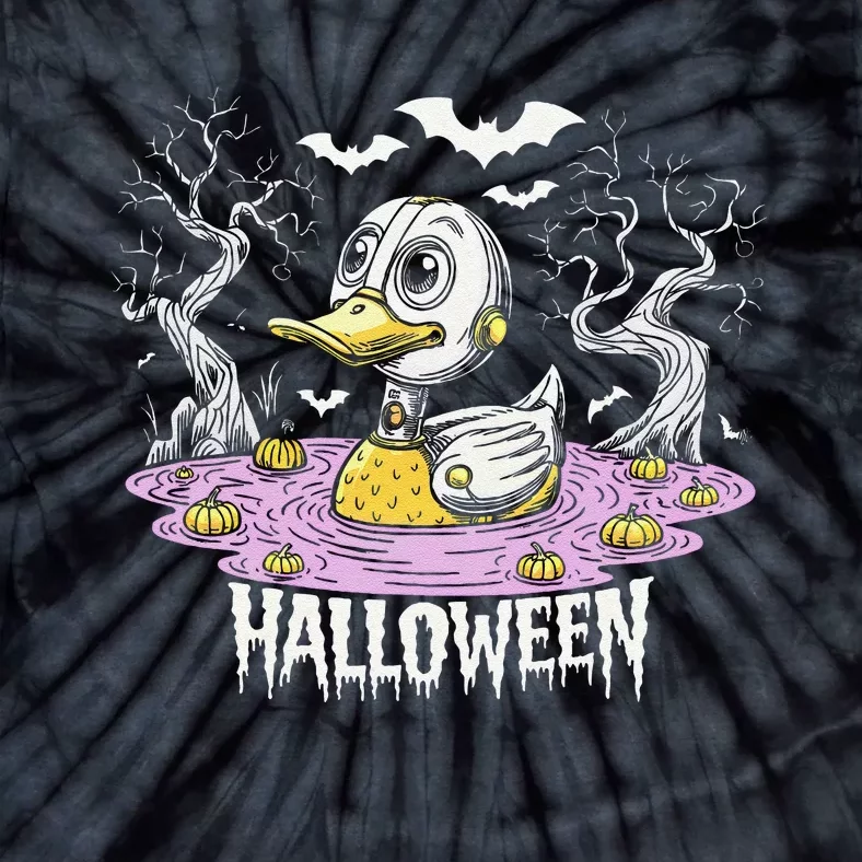 Spooky Rubber Duck Halloween Custome Cool Duckling Lover Tie-Dye T-Shirt