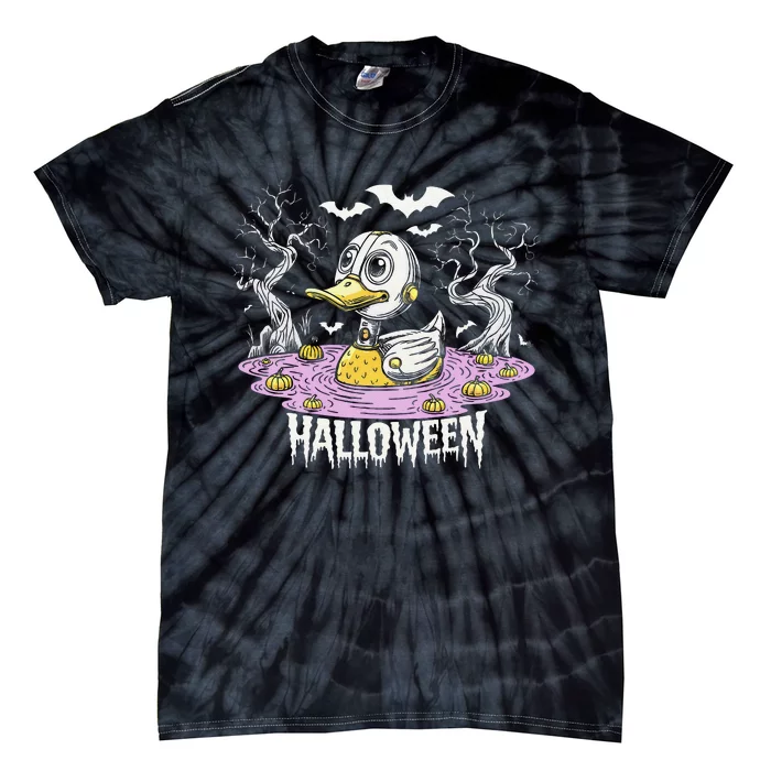 Spooky Rubber Duck Halloween Custome Cool Duckling Lover Tie-Dye T-Shirt