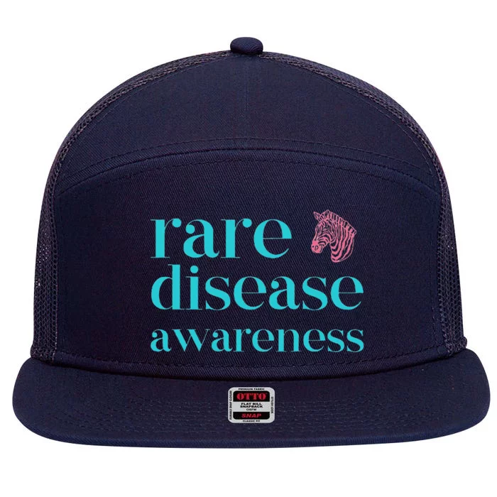 Summer Rare Disease Awareness With Zebra 7 Panel Mesh Trucker Snapback Hat