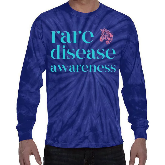 Summer Rare Disease Awareness With Zebra Tie-Dye Long Sleeve Shirt