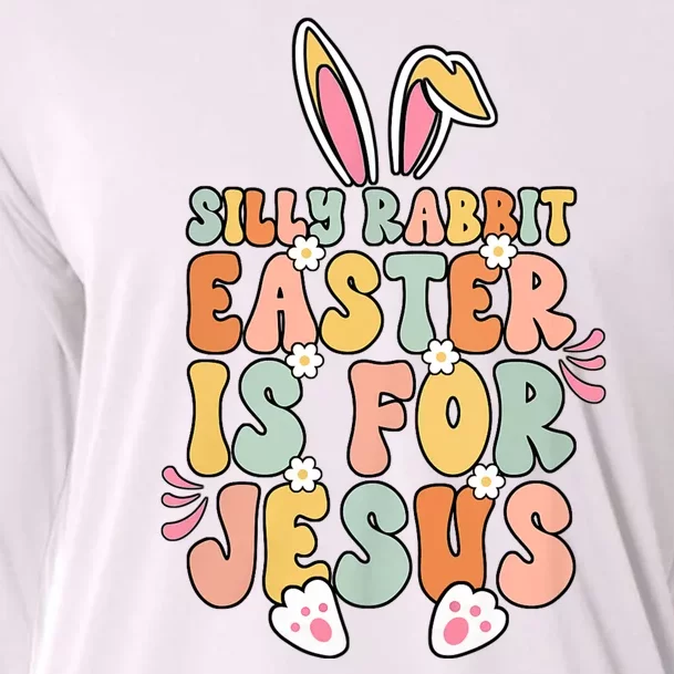 Silly Rabbit Easter Is For Jesus Christian Religious Groovy Cooling Performance Long Sleeve Crew