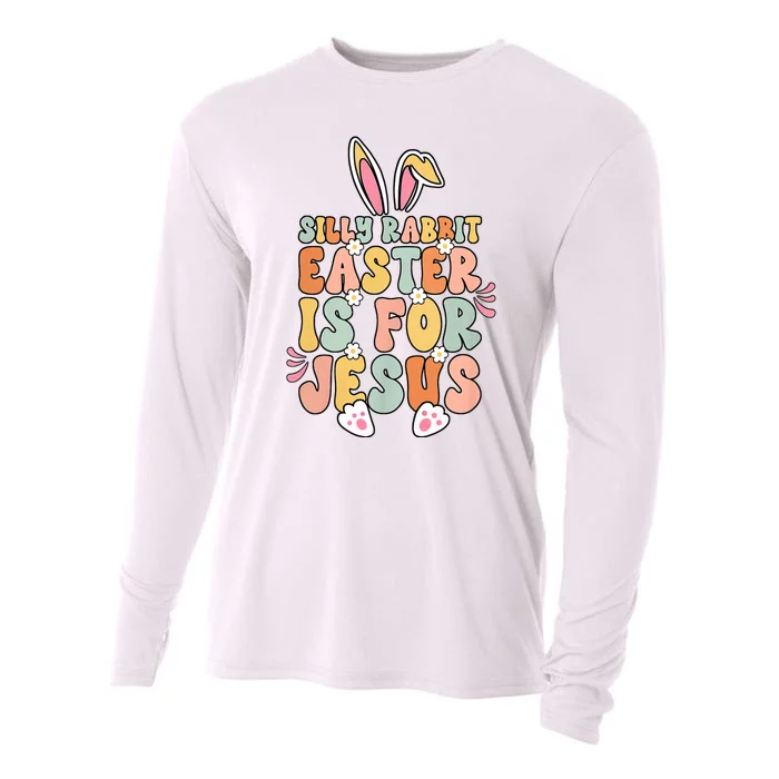 Silly Rabbit Easter Is For Jesus Christian Religious Groovy Cooling Performance Long Sleeve Crew