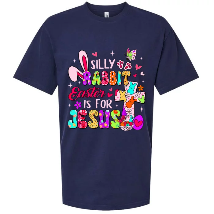 Silly Rabbit Easter Is For Jesus Cute Bunny Christian Faith Sueded Cloud Jersey T-Shirt