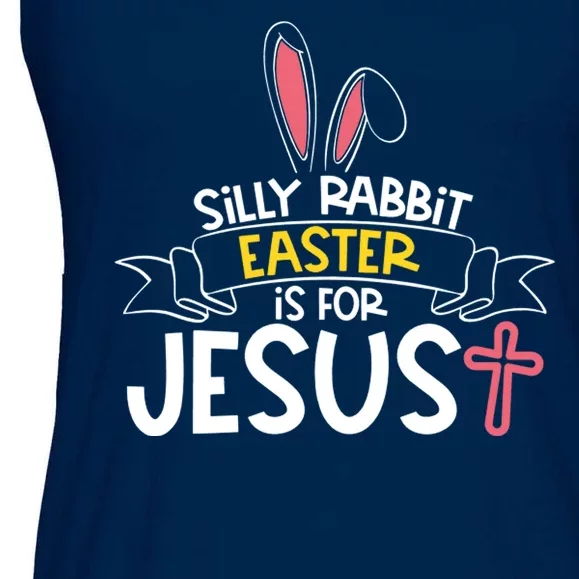 Silly Rabbit Easter Is For Jesus Cross Ladies Essential Flowy Tank