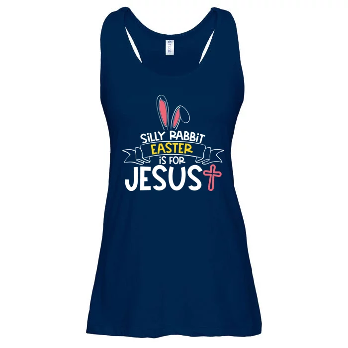 Silly Rabbit Easter Is For Jesus Cross Ladies Essential Flowy Tank