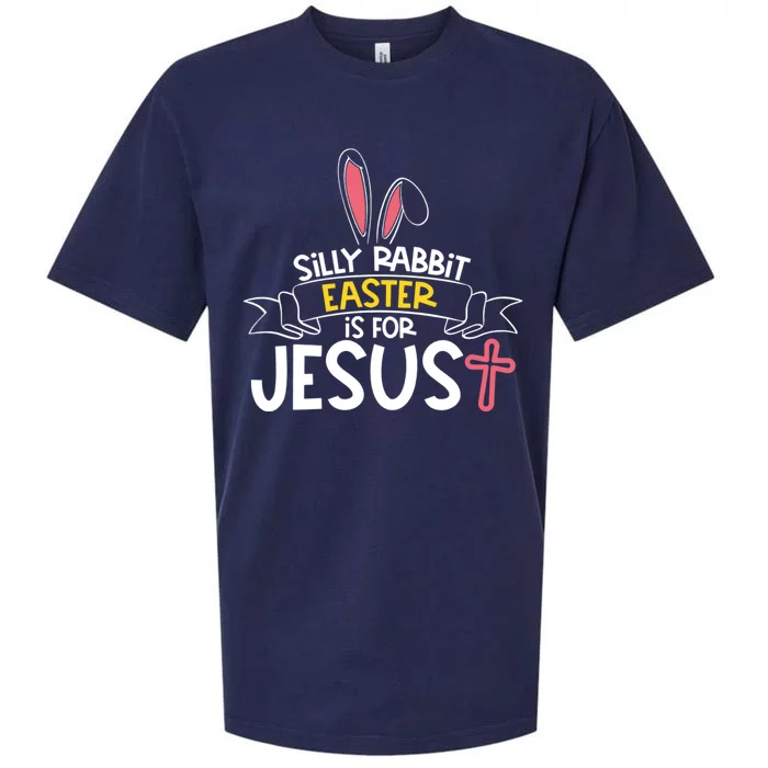 Silly Rabbit Easter Is For Jesus Cross Sueded Cloud Jersey T-Shirt