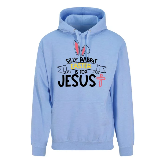 Silly Rabbit Easter Is For Jesus Cross Unisex Surf Hoodie