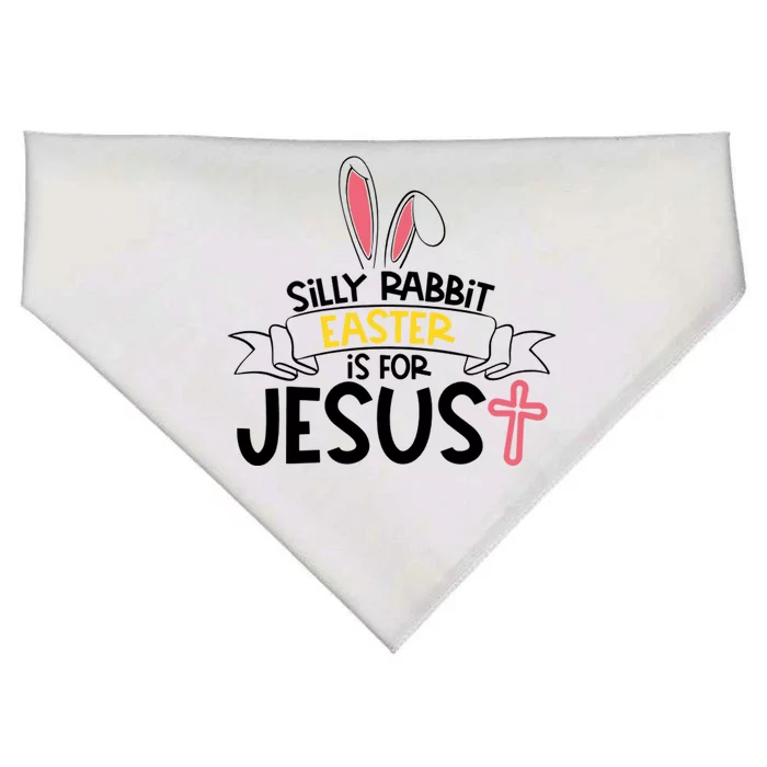 Silly Rabbit Easter Is For Jesus Cross USA-Made Doggie Bandana