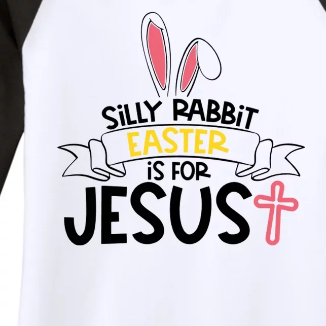 Silly Rabbit Easter Is For Jesus Cross Women's Tri-Blend 3/4-Sleeve Raglan Shirt