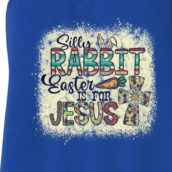 Silly Rabbit Easter Is For Jesus Cross Carrot Great Gift Women's Racerback Tank