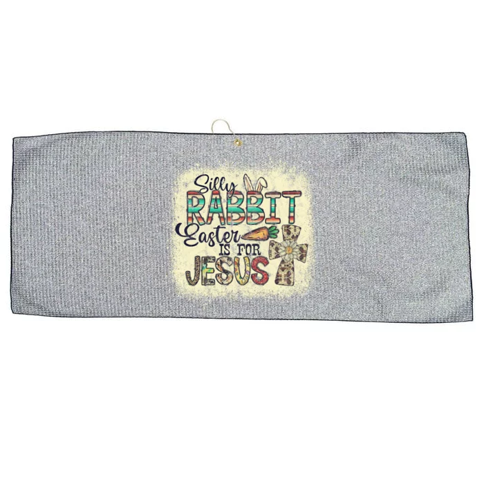 Silly Rabbit Easter Is For Jesus Cross Carrot Great Gift Large Microfiber Waffle Golf Towel