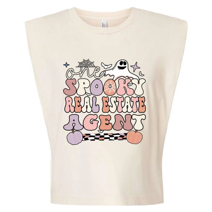 Spooky Real Estate Agent Halloween Garment-Dyed Women's Muscle Tee