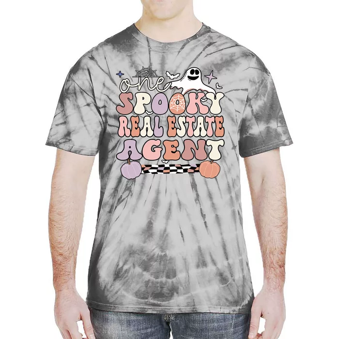 Spooky Real Estate Agent Halloween Tie-Dye T-Shirt