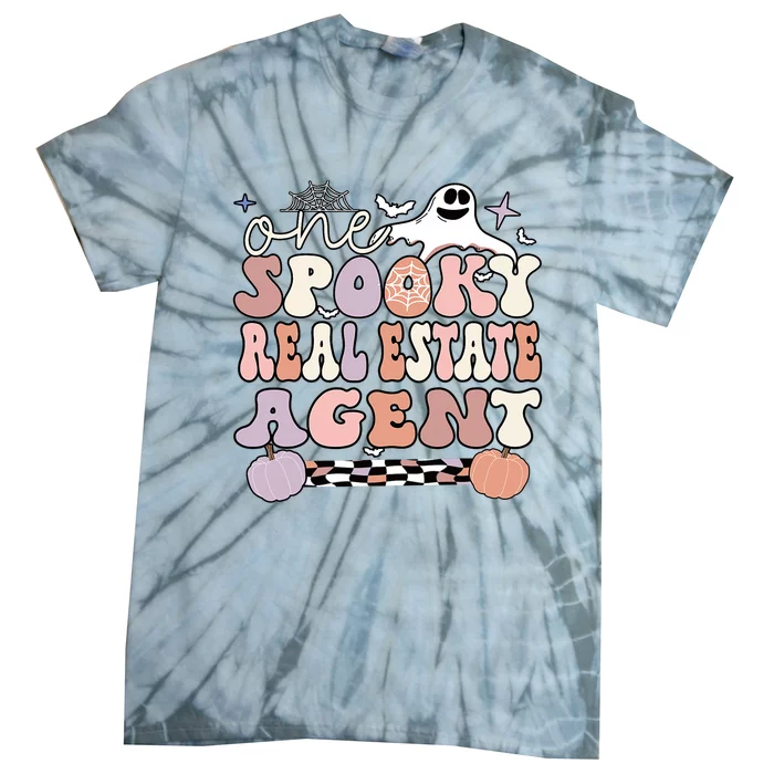 Spooky Real Estate Agent Halloween Tie-Dye T-Shirt