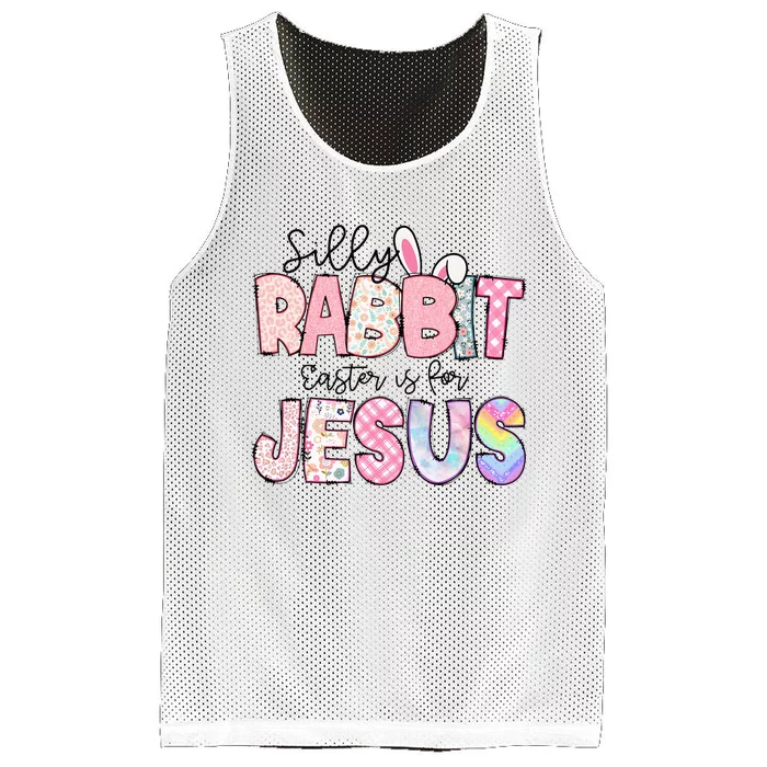 Silly Rabbit Easter Is For Jesus Funny Mesh Reversible Basketball Jersey Tank