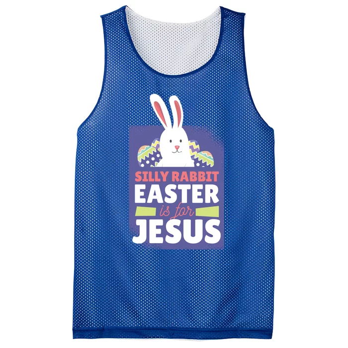 Silly Rabbit Easter Is For Jesus Funny Christian Great Gift Mesh Reversible Basketball Jersey Tank