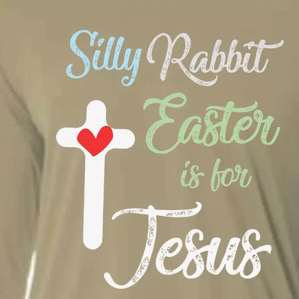 Silly Rabbit Easter Is For Jesus Eggs Hunting Cooling Performance Long Sleeve Crew