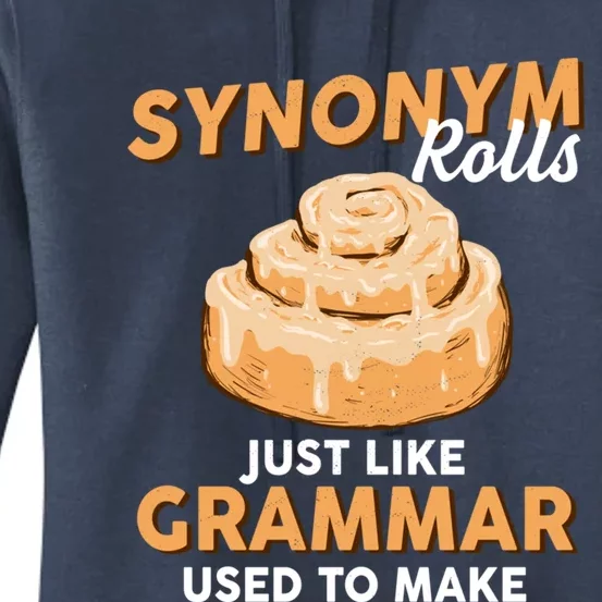 Synonym Rolls English Teacher Student Grammar Pun Learner Meaningful Gift Women's Pullover Hoodie