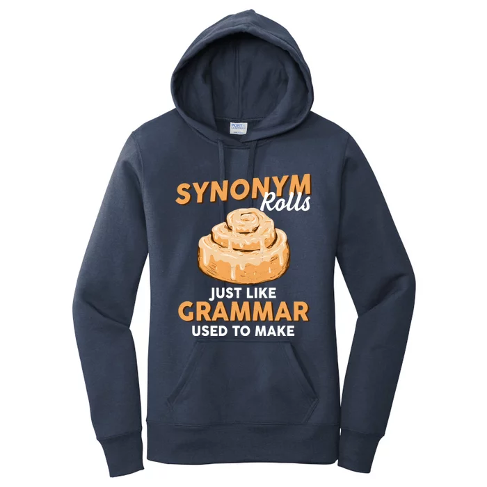 Synonym Rolls English Teacher Student Grammar Pun Learner Meaningful Gift Women's Pullover Hoodie