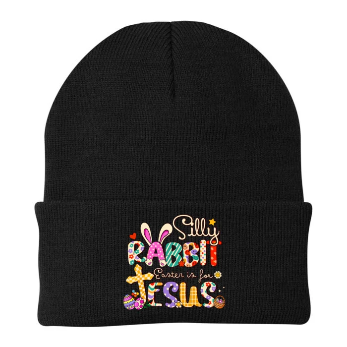 Silly Rabbit Easter Is For Jesus Cute Bunny Christian Faith Knit Cap Winter Beanie