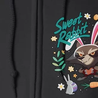 Sweet Rabbit Easter Rocket Raccoon Easter Eggs Happy Easter Day Full Zip Hoodie