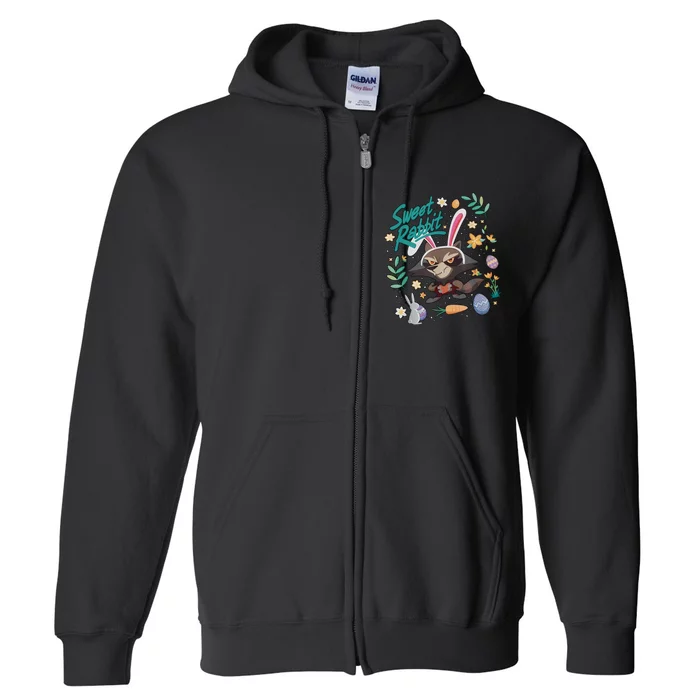 Sweet Rabbit Easter Rocket Raccoon Easter Eggs Happy Easter Day Full Zip Hoodie