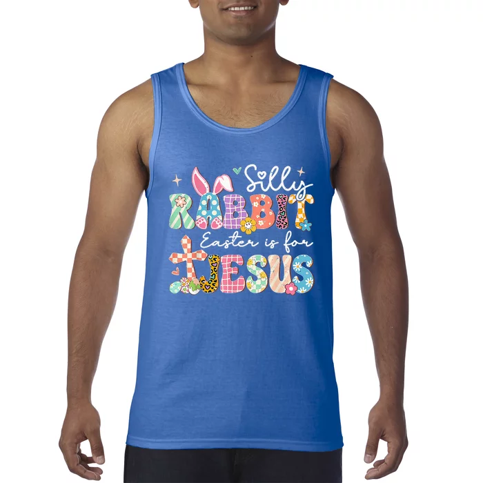 Silly Rabbit Easter Is For Jesus Cute Bunny Christian Faith Tank Top