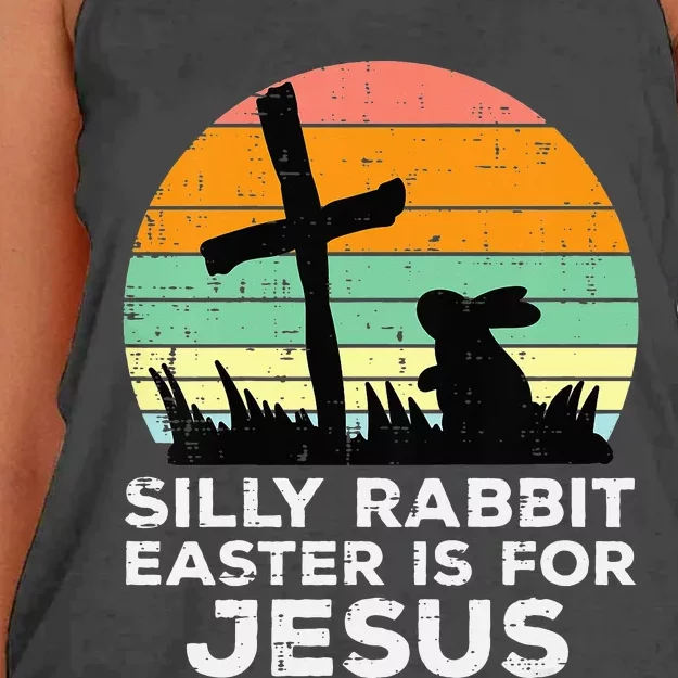 Silly Rabbit Easter Is For Jesus Christians Women's Knotted Racerback Tank