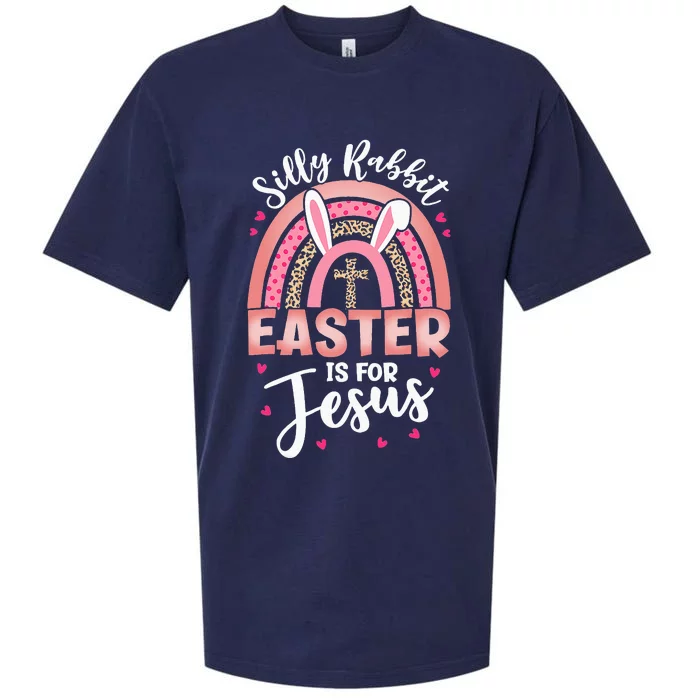 Silly Rabbit Easter Is For Jesus Christian Bunny Sueded Cloud Jersey T-Shirt