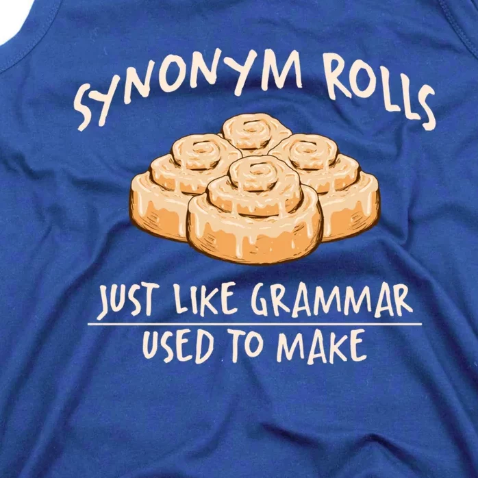 Synonym Rolls English Teacher Student Grammar Pun Learner Gift Tank Top