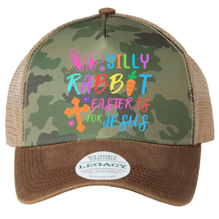 Silly Rabbit Easter Is For Jesus Easter Sunday Legacy Tie Dye Trucker Hat