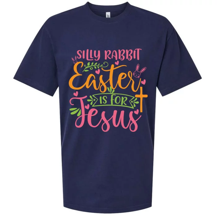 Silly Rabbit Easter Is For Jesus Retro Vintage Easter Day Gift Sueded Cloud Jersey T-Shirt