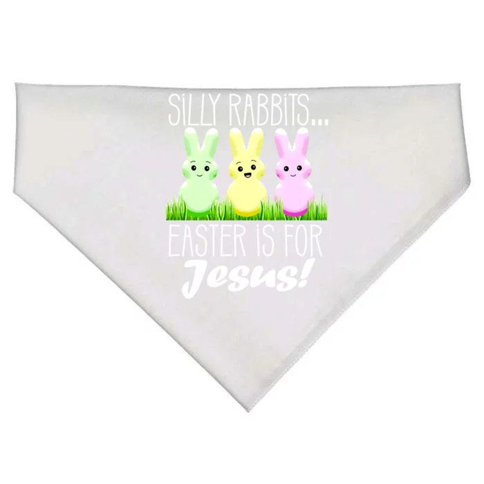 Silly Rabbits Easter Is For Jesus Christian Easter Gift USA-Made Doggie Bandana