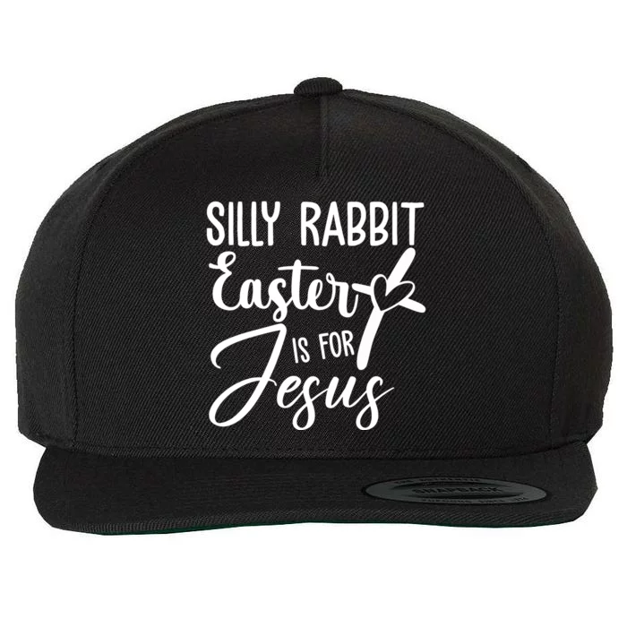 Silly Rabbit Easter Is For Jesus Cross Wool Snapback Cap