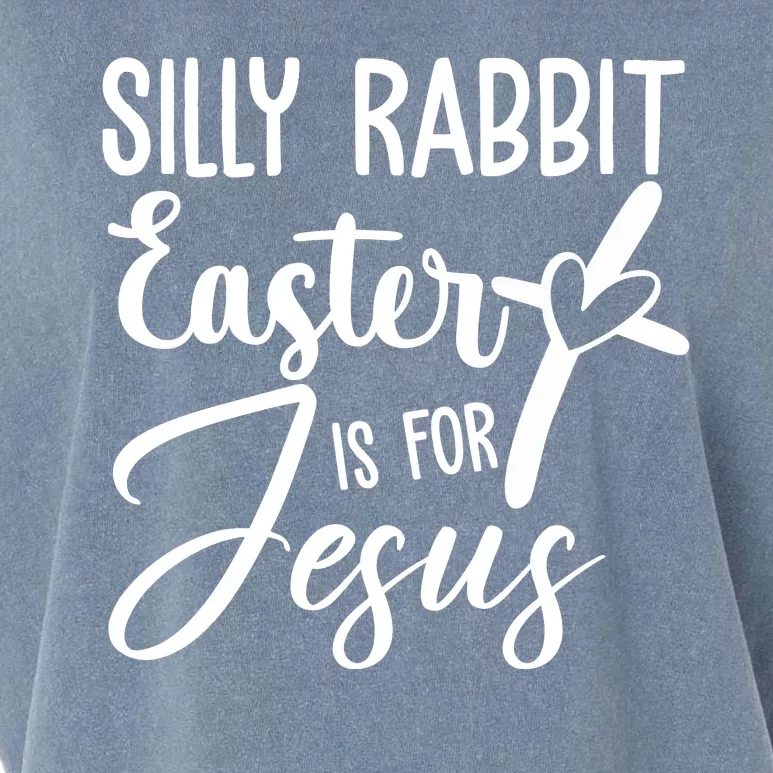 Silly Rabbit Easter Is For Jesus Cross Garment-Dyed Women's Muscle Tee