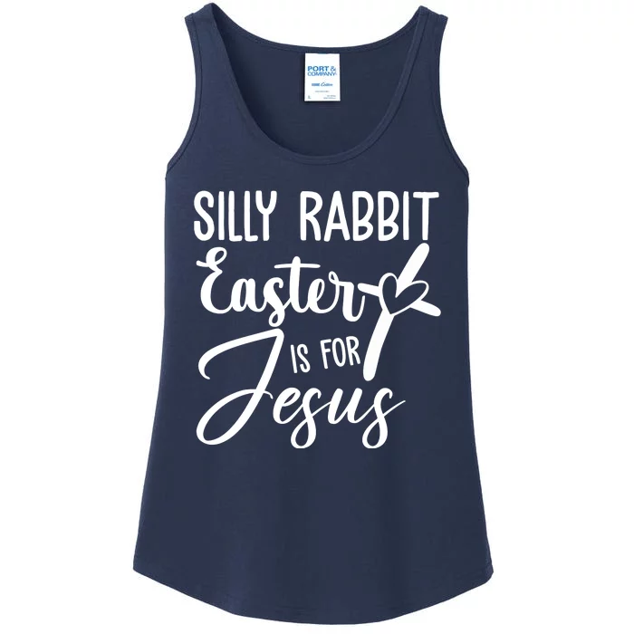 Silly Rabbit Easter Is For Jesus Cross Ladies Essential Tank