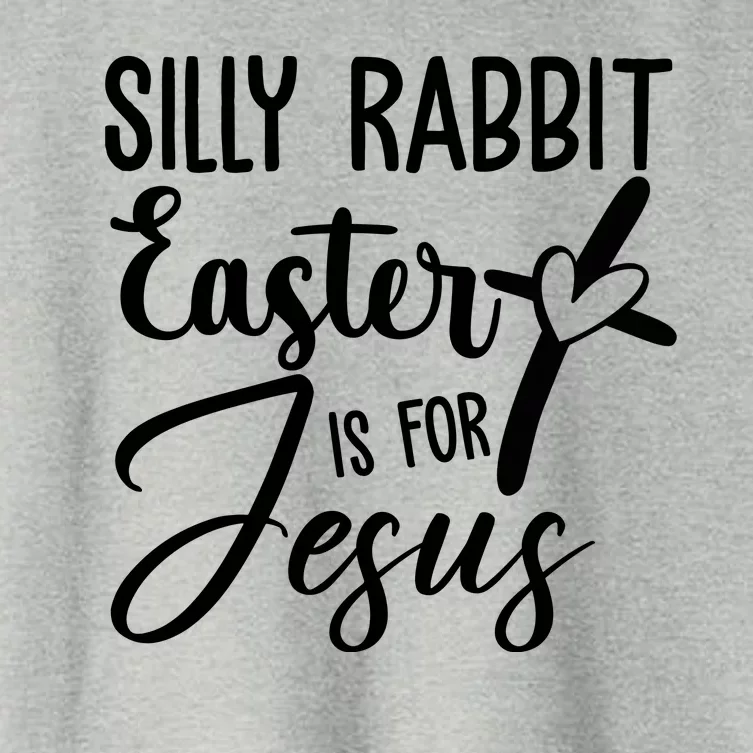 Silly Rabbit Easter Is For Jesus Cross Women's Crop Top Tee