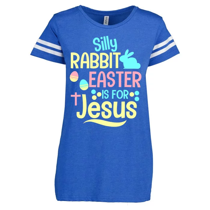 Silly Rabbit Easter Is For Jesus Christian Enza Ladies Jersey Football T-Shirt