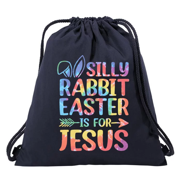 Silly Rabbit Easter Is For Jesus Religious Christian Faith Drawstring Bag