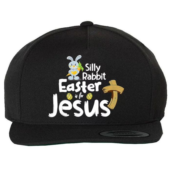 Silly Rabbit Easter is for Jesus Boy Girl Wool Snapback Cap