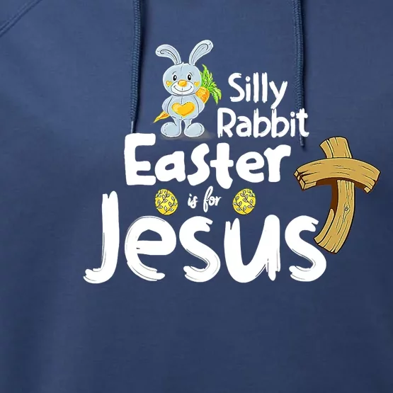 Silly Rabbit Easter is for Jesus Boy Girl Performance Fleece Hoodie