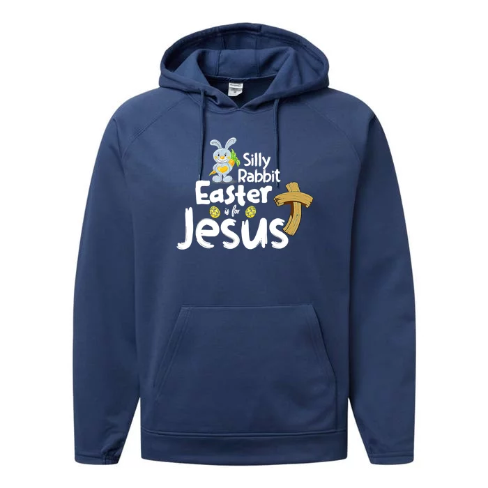 Silly Rabbit Easter is for Jesus Boy Girl Performance Fleece Hoodie