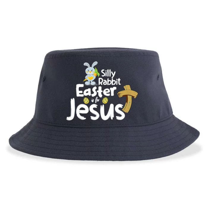 Silly Rabbit Easter is for Jesus Boy Girl Sustainable Bucket Hat