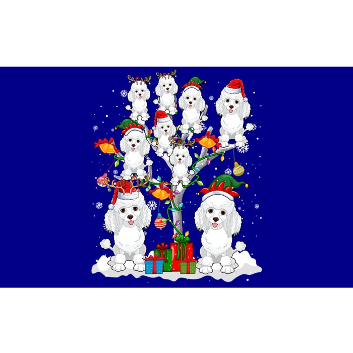 Santa Reindeer Elf Poodles On Christmas Tree Matching Owner Gift Bumper Sticker